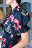 Simply Lovely Floral Midi Dress-Black