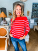 Candy Striped Knit Sweater