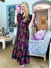Flora Whim Midi Dress-Black