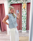 Harbor Heirloom Top-Blue/Navy