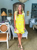 Lemon Daisy Eyelet Mini Dress