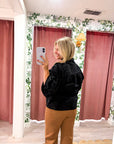Rosemere Button Down Top-Black