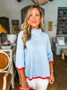 Go With the Flow Knit Top-Blue/Orange
