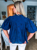 Tilly Eyelet Top-Blue