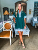 Mykonos Meetup Mini Dress-Green