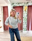 Feel At Ease Sweater-Heather Gray