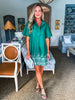 Wild Garden Escape Mini Dress-Pine