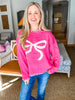 Ribbons and Bows Sweater- Bubblegum