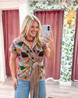 Rustic Retreat Velvet Jacket-Gray