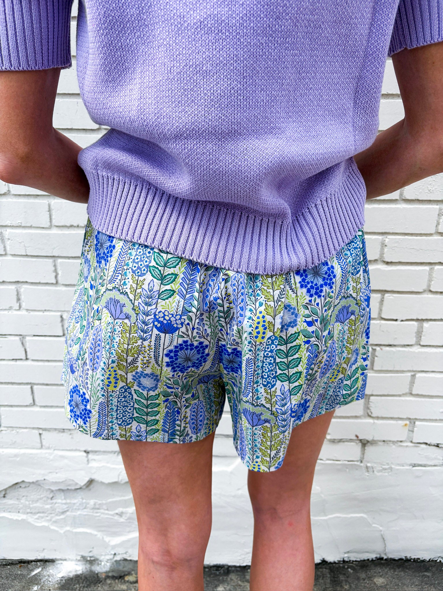 Juniper Gardens Drawstring Shorts-Royal