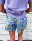 Juniper Gardens Drawstring Shorts-Royal