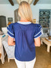 Del Mar Applique Top-Navy