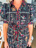 Petal Fern Floral Print Midi Dress