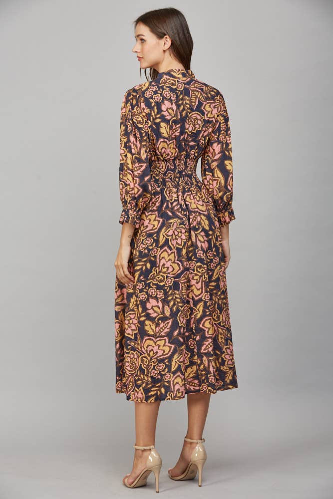 Heartfelt Harmony Floral Midi Dress