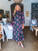 Midnight Sonata Botanical Midi Dress-Dark Olive
