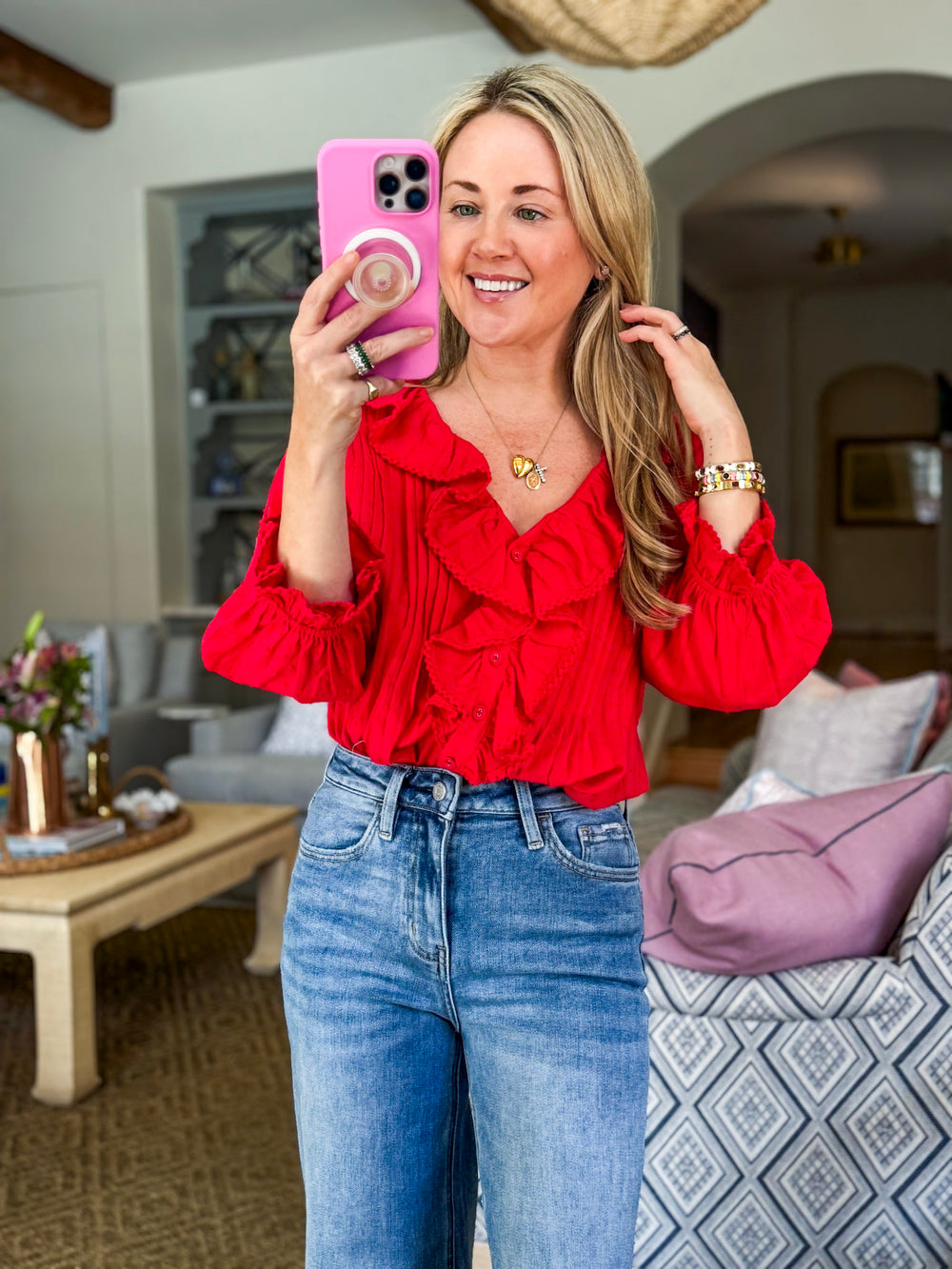 Seeing Love Ruffled Top