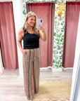 Dazzle Stripe Wide Leg Sequin Pants