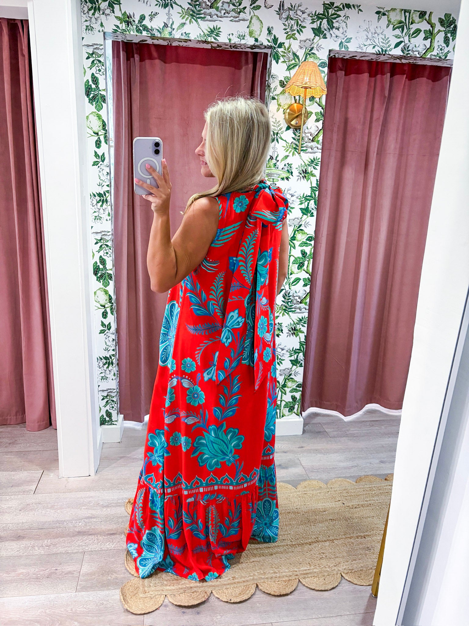 Sunset Coral Maxi Dress