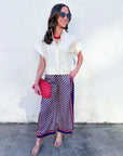 Checkerboard Wide Leg Pants