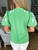 Vintage Bungalow Embroidered Top-Green
