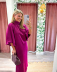 Candlelight Satin Midi Dress