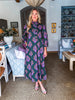 Midnight Sonata Botanical Midi Dress-Dark Olive