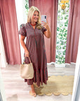 Clover Cottage Stripe Midi Dress