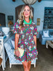 Mayan Flower Mini Dress