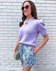 Weekend Time Knit Top-Lavender