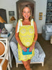 Lemon Daisy Eyelet Mini Dress