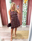 Disco Diva Plaid Mini Dress