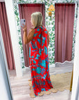 Sunset Coral Maxi Dress