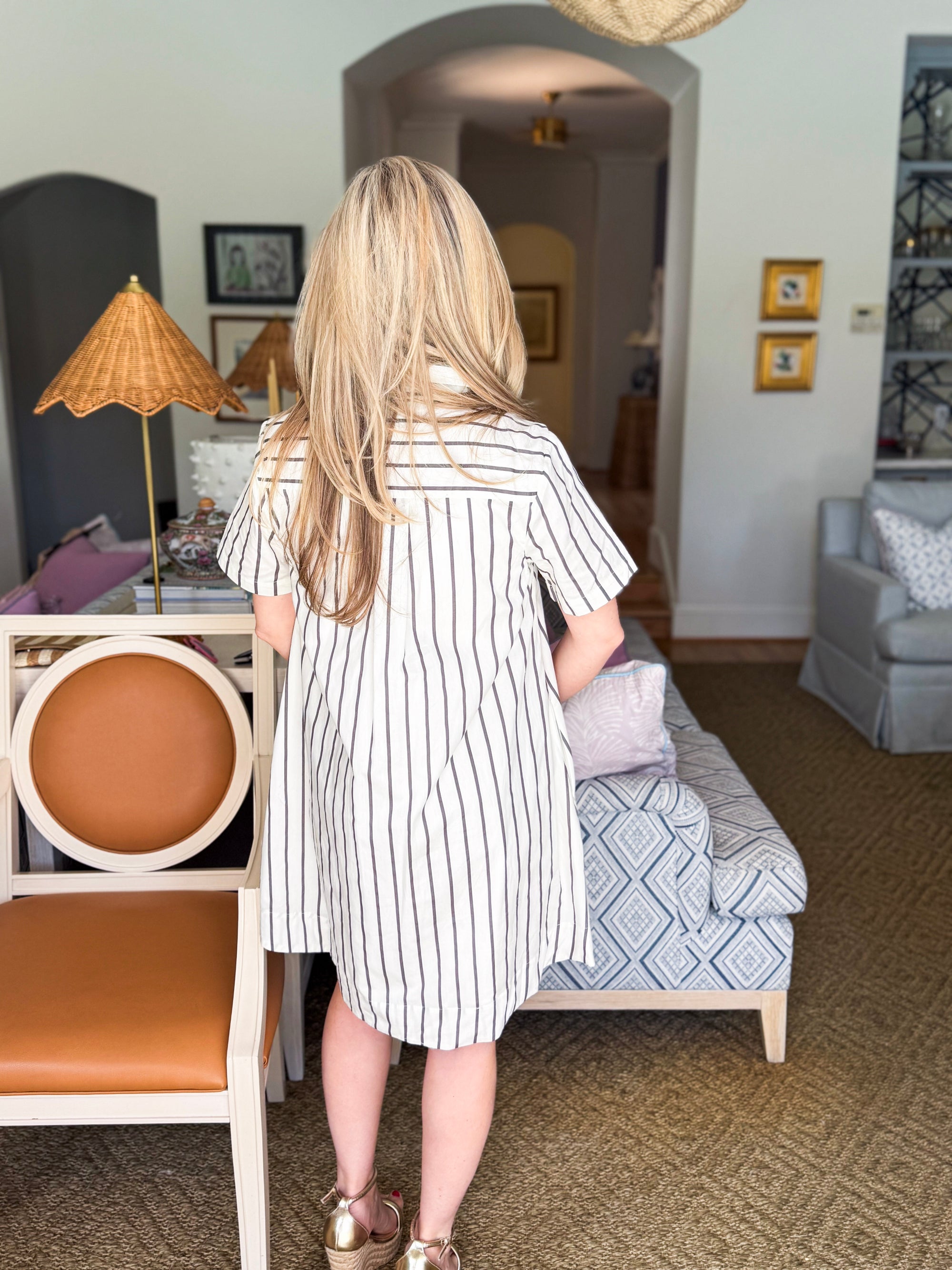 Kamara Striped Mini Dress