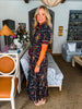 Petal Fern Floral Print Midi Dress