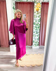 Candlelight Satin Midi Dress