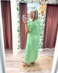 Bright Side Midi Dress-Grass