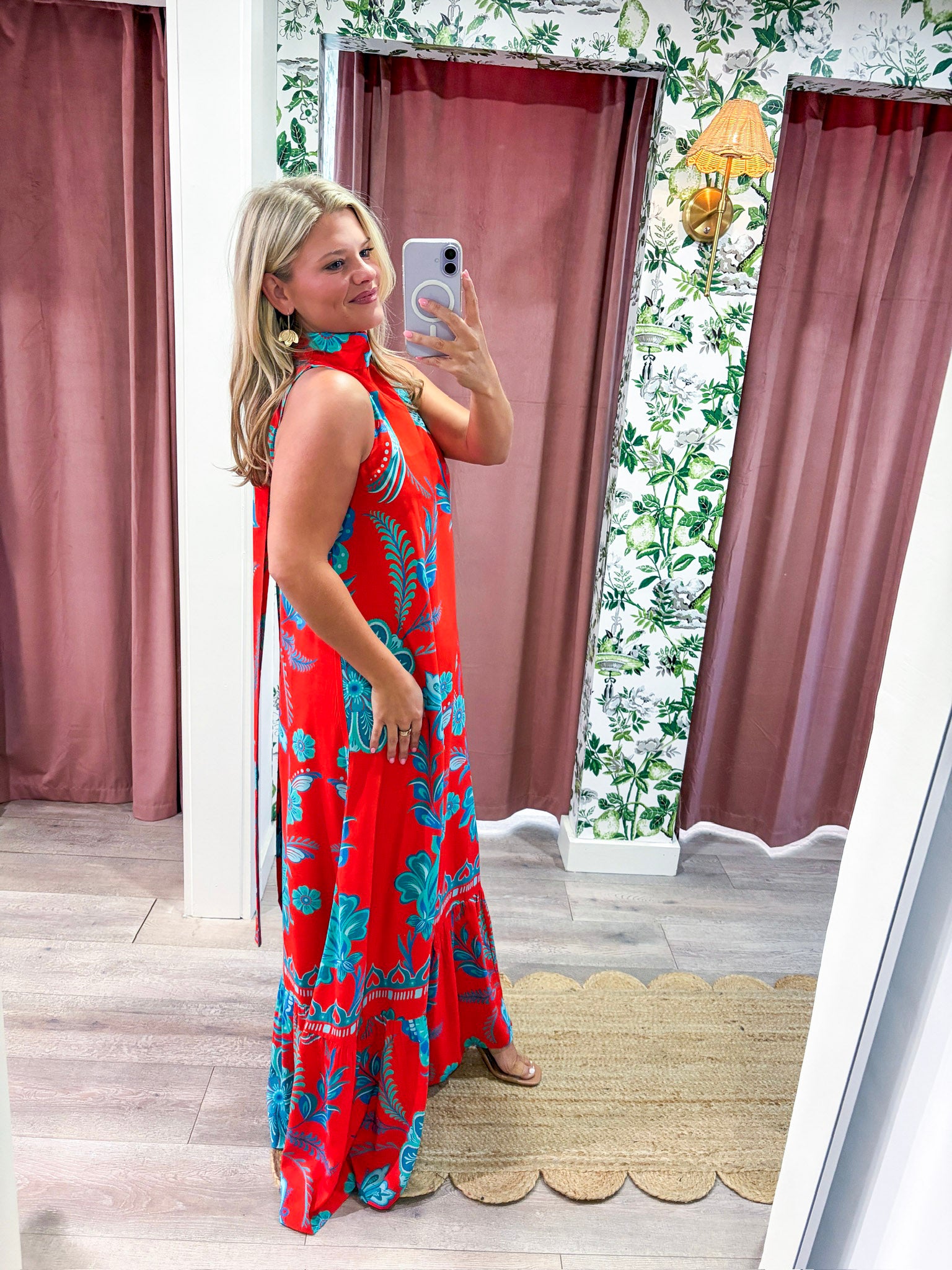 Sunset Coral Maxi Dress