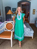 Meet in Mykonos Midi Dress-Green