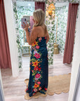 Summer Sorbet Strapless Maxi Dress