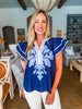 Del Mar Applique Top-Navy