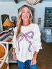 Festive Gingham Bow Sweatshirt