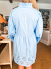 Eyelet Love Mini Dress-Blue