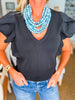 Meet Up Knit Top-Black