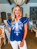 Del Mar Applique Top-Navy