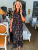 Petal Fern Floral Print Midi Dress