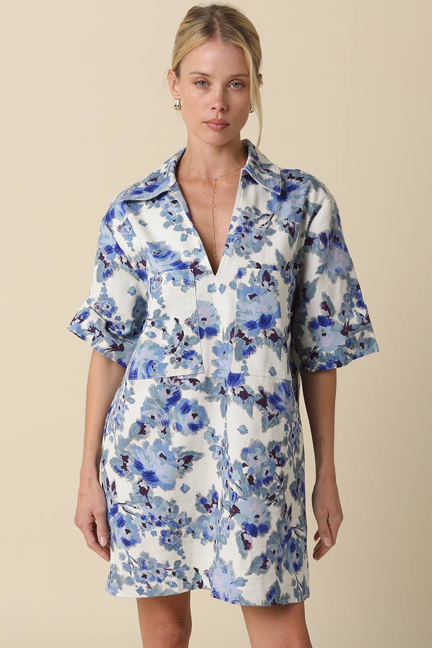 Fine China Denim Dress Pomp & Circumstance Boutique by Marie Earthman Fine China Denim Dress Pomp & Circumstance Boutique by Marie Earthman