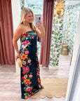 Summer Sorbet Strapless Maxi Dress