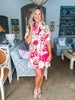 Floral Pop Mini Dress-Pink