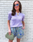 Weekend Time Knit Top-Lavender