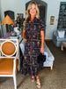Petal Fern Floral Print Midi Dress